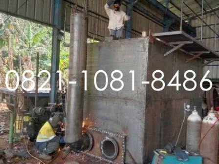 proses fabrikasi asphalt kettle agitator